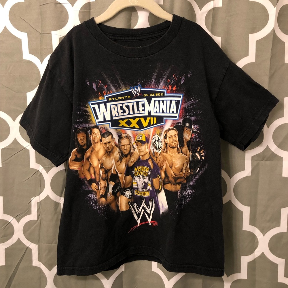 WWE WrestleMania Atlanta XXVII 2011 Double Sided T-Shirt Youth 10-12